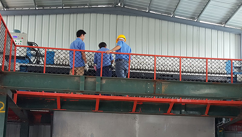 帶自動拉板的隔膜壓濾機操作程序及使用方法 帶自動拉板的隔膜壓濾機操作程序及使用方法